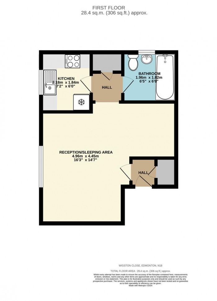 Floorplan for Wigston Close, Edmonton, N18