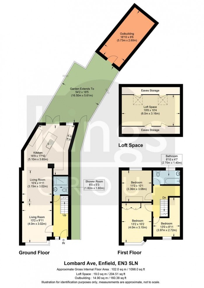 Floorplan for Lombard Avenue, Enfield