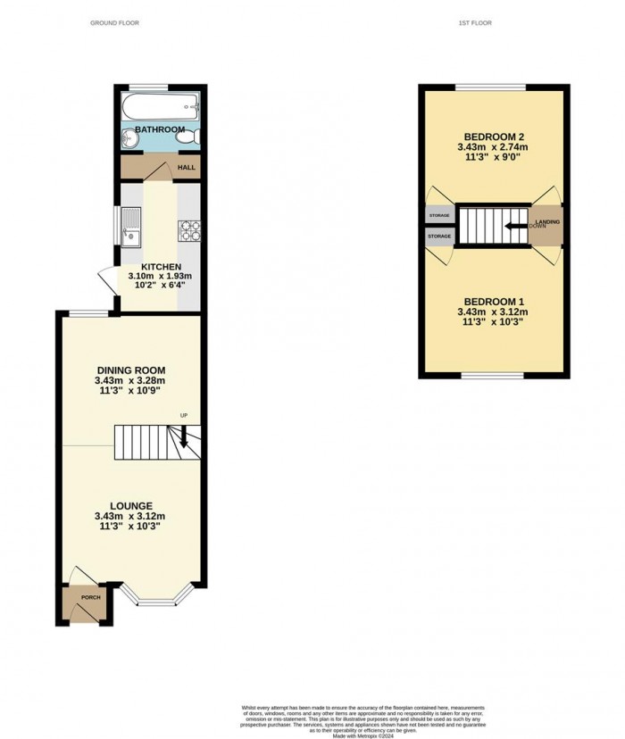 Floorplan for Queens Road, Waltham Cross