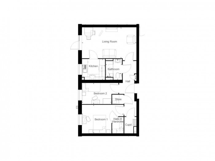 Floorplan for Lionheart Court, Sewardstone Road, Waltham Abbey