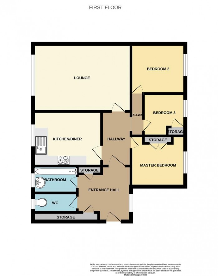 Floorplan for Canberra Close, Chelmsford