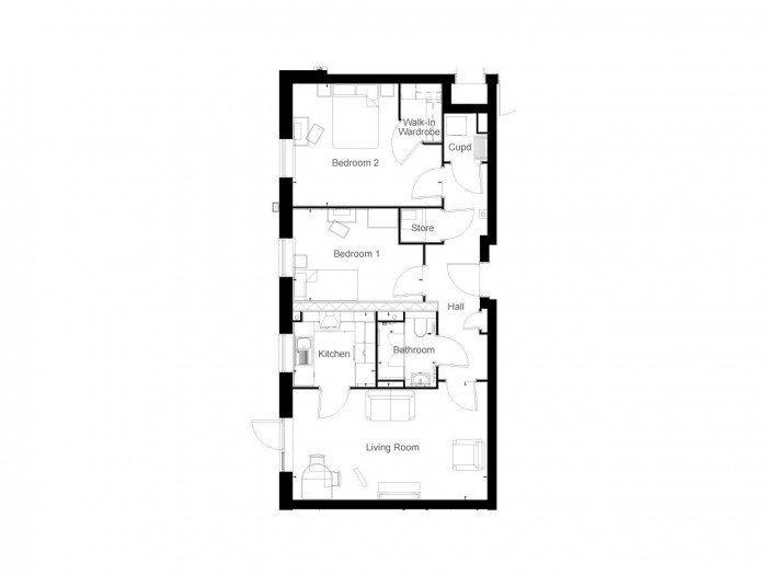 Floorplan for Sewardstone Road, Waltham Abbey