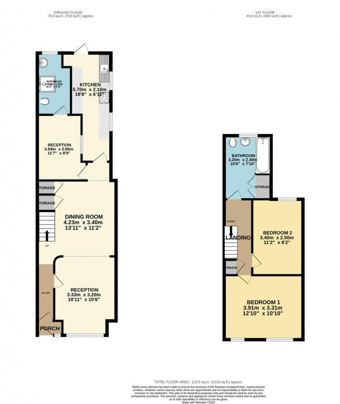 Floorplan for Spencer Road, Walthamstow, London, E17