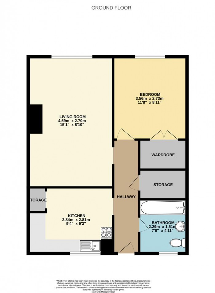 Floorplan for Weir Hall Road, London