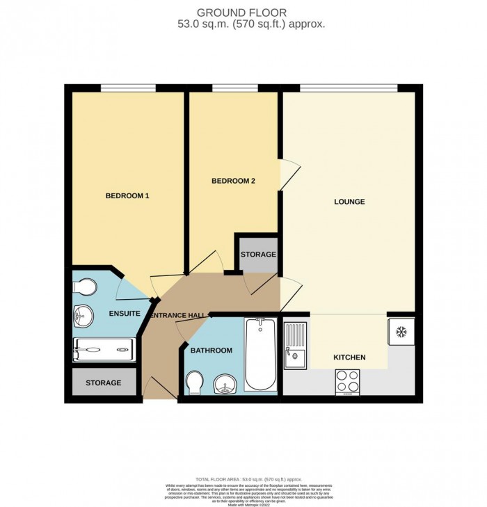 Floorplan for Mill Court, Edinburgh Gate, Harlow