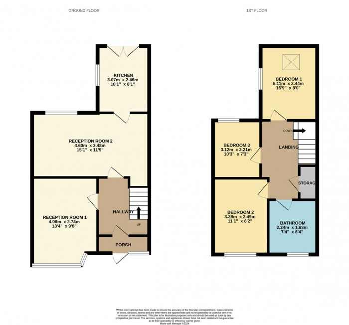 Floorplan for Landseer Road, Enfield