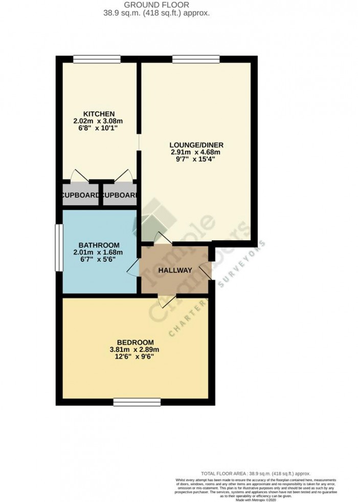 Floorplan for Luther King Close, London