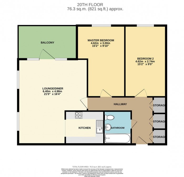 Floorplan for Rivers Apartments, Cannon Road, London