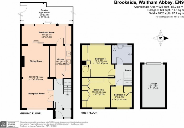 Floorplan for Brookside, Waltham Abbey