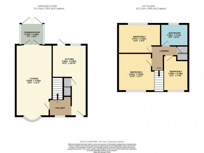 Floorplan for The Downs, Harlow