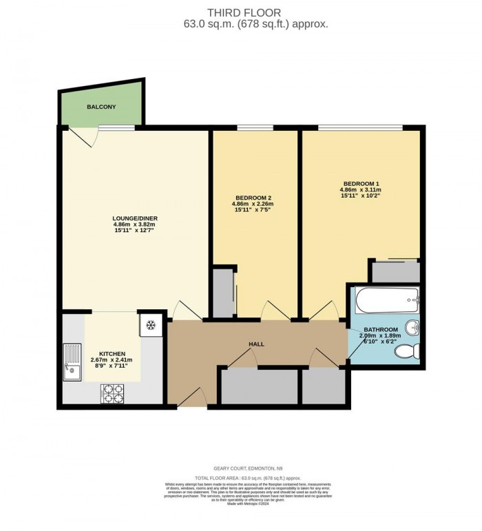 Floorplan for The Concourse, Edmonton, N9