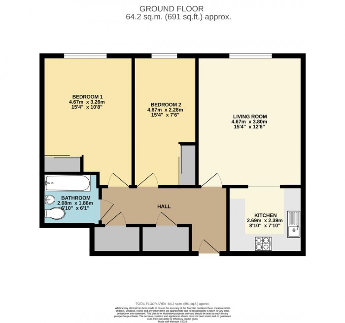 Floorplan for Geary Court, Edmonton, N9