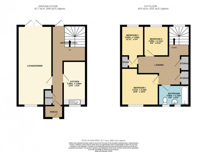 Floorplan for Woodwards Harlow Essex
