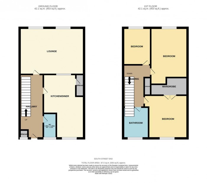 Floorplan for Yeomans Way, Enfield