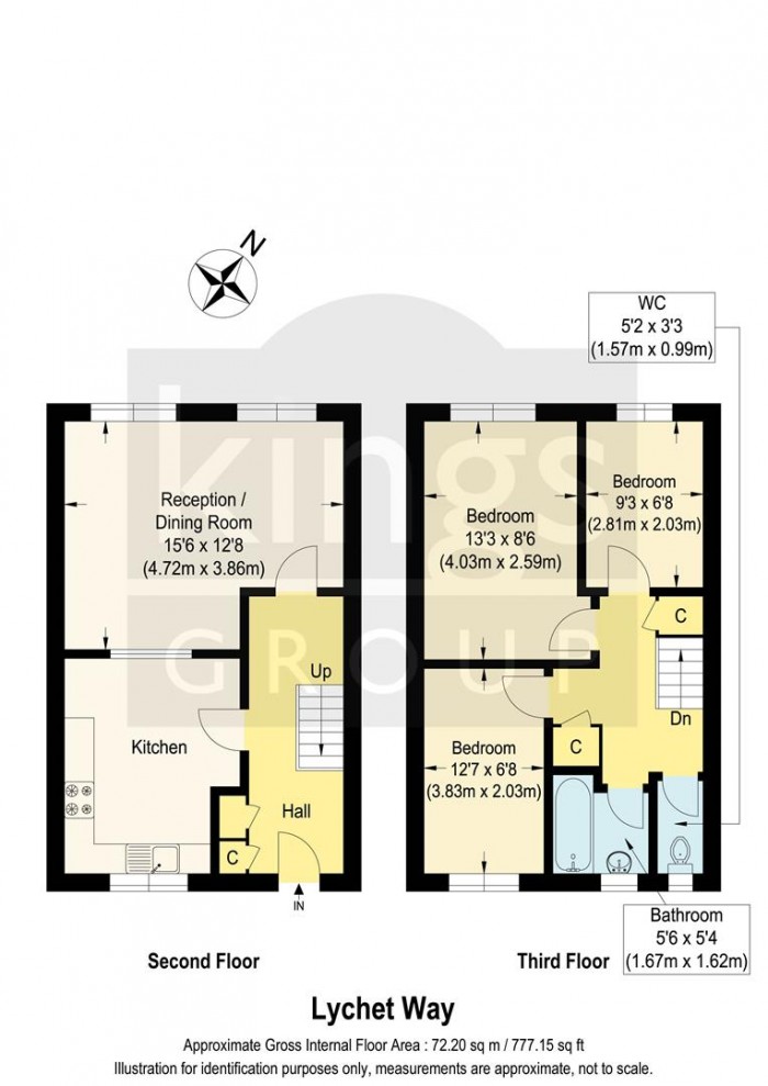 Floorplan for Lytchet Way, Enfield (Chain Free)