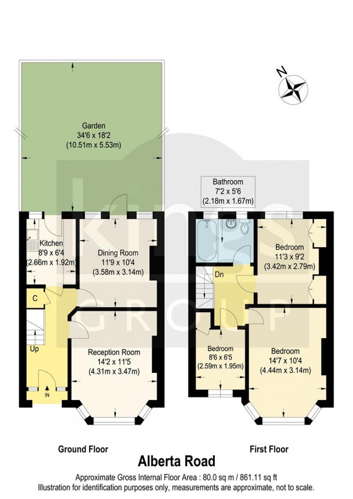 Floorplan for Alberta Road, Enfield