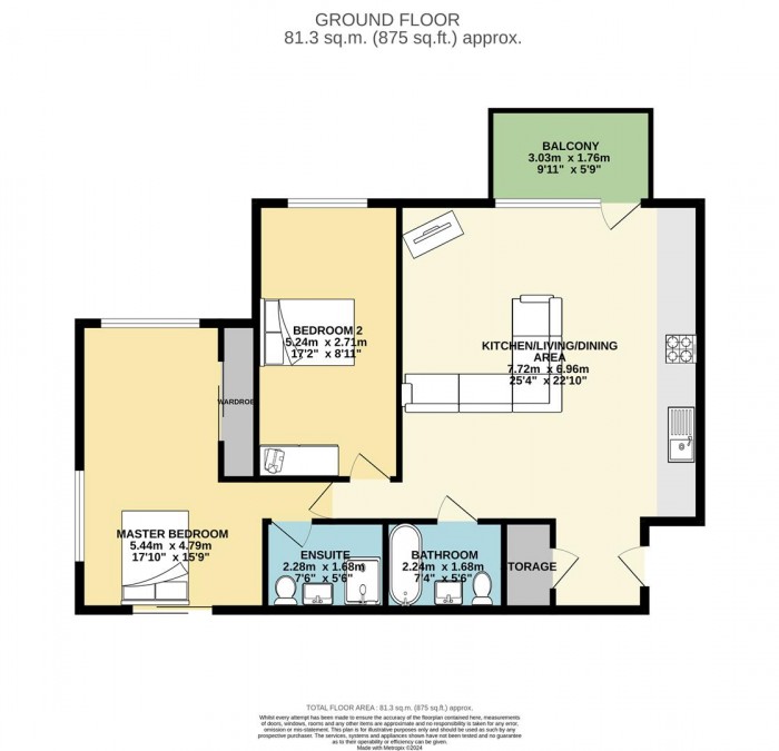 Floorplan for Edinburgh Gate, Harlow