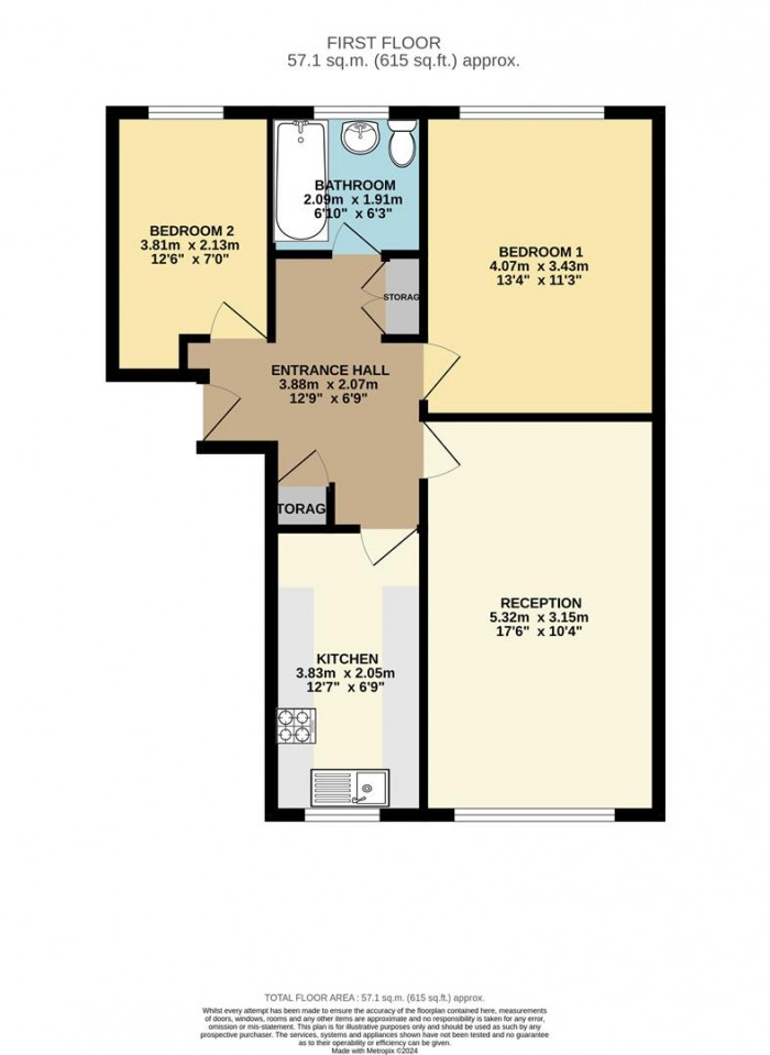 Floorplan for Waltham Court ,Garner Road, London, E17 4HF