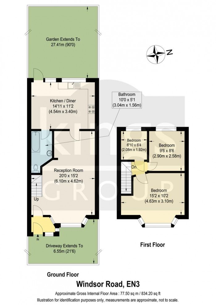 Floorplan for Windsor Road, Enfield London