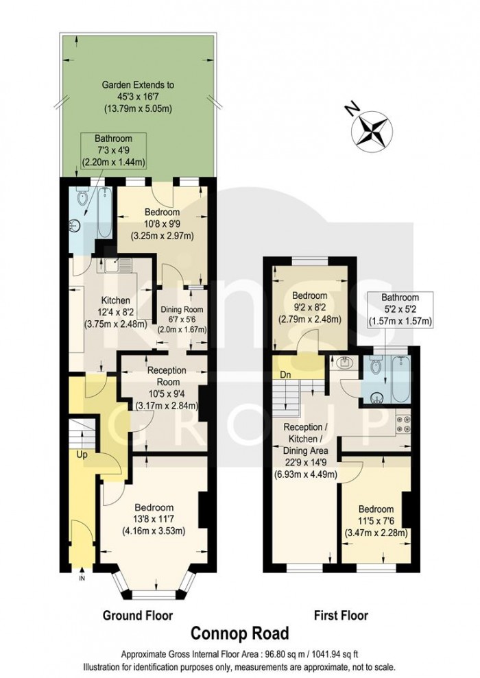 Floorplan for Connop Road, Enfield