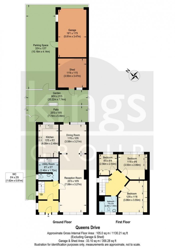 Floorplan for Queens Drive, Waltham Cross