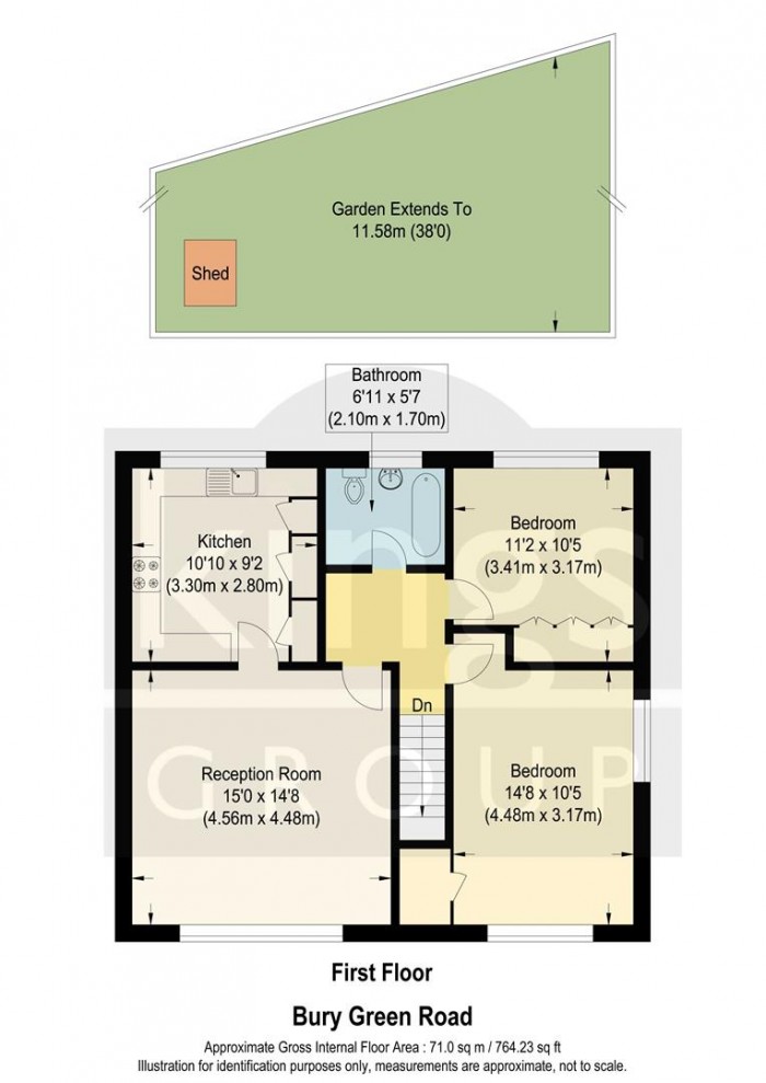 Floorplan for Bury Green Road, Cheshunt, Waltham Cross