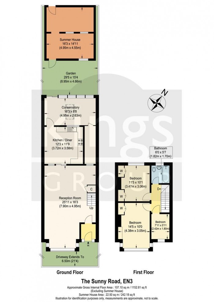 Floorplan for The Sunny Road, Enfield
