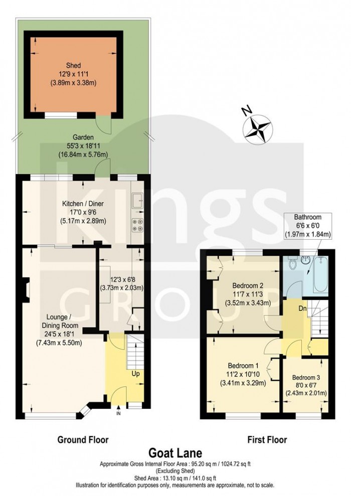 Floorplan for Goat Lane, Enfield