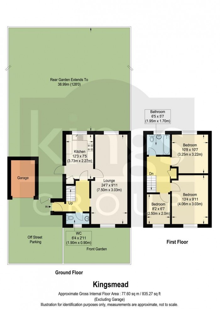 Floorplan for Kingsmead, Waltham Cross