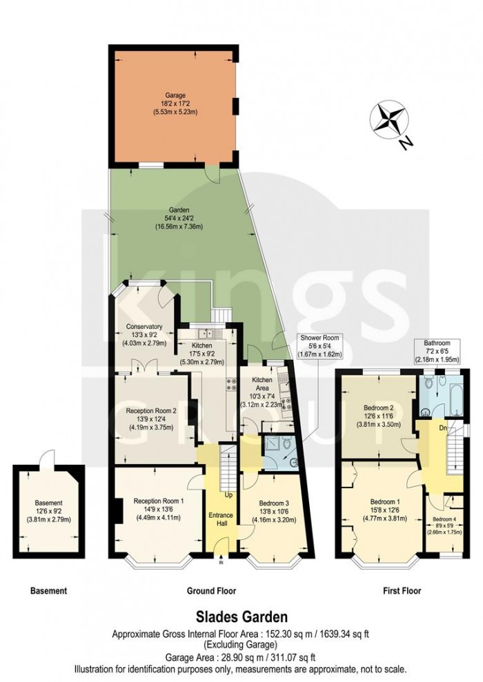 Floorplan for Slades Gardens, Enfield