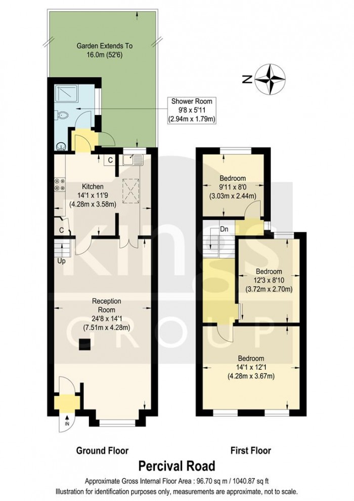 Floorplan for Percival Road, Enfield