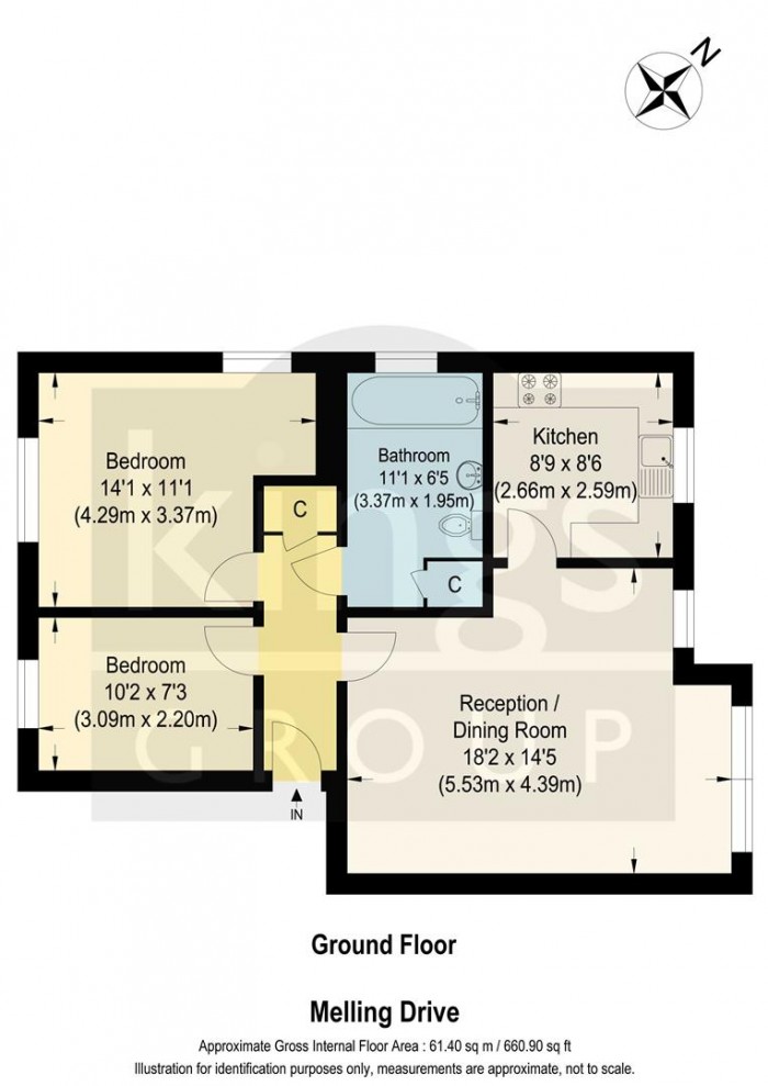 Floorplan for Melling Drive, Enfield