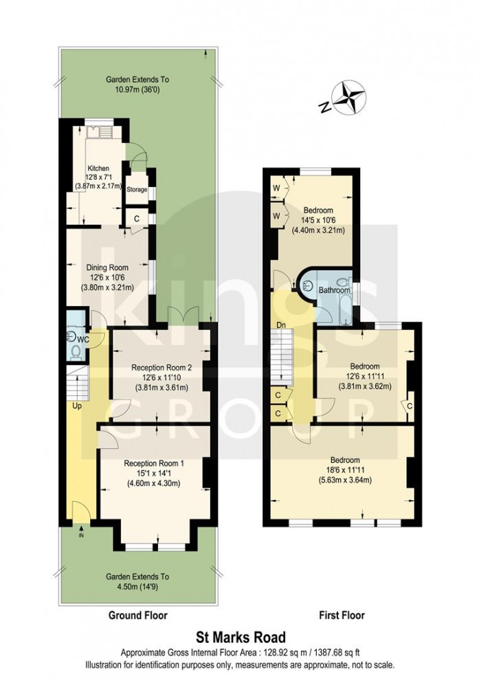 Floorplan for St. Marks Road, Enfield