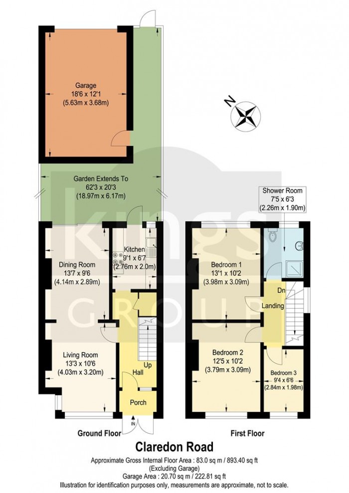 Floorplan for Clarendon Road, Cheshunt, Waltham Cross