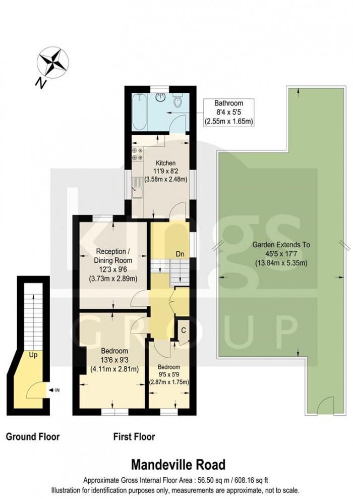 Floorplan for Mandeville Road, Enfield
