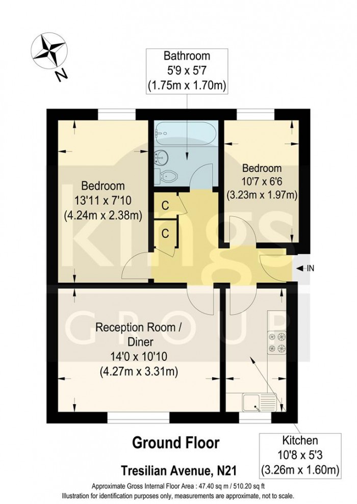 Floorplan for Tresilian Avenue, London