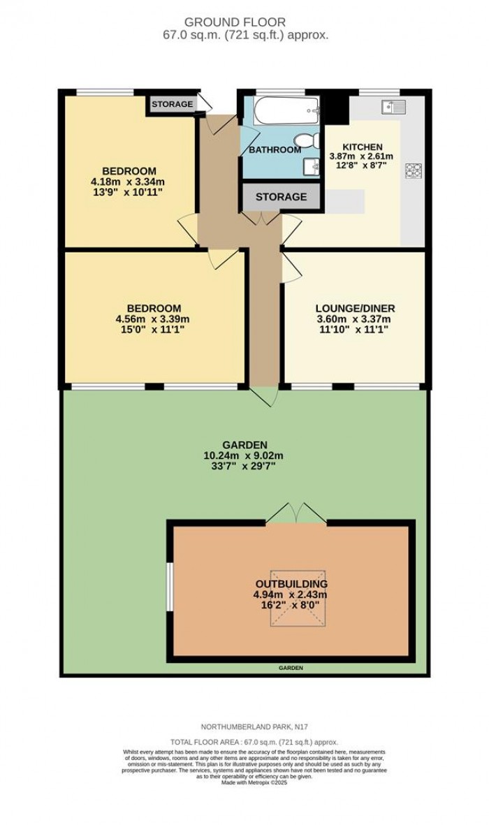 Floorplan for Northumberland Park., Tottenham, London