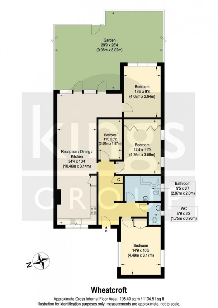 Floorplan for Wheatcroft, Cheshunt, Waltham Cross