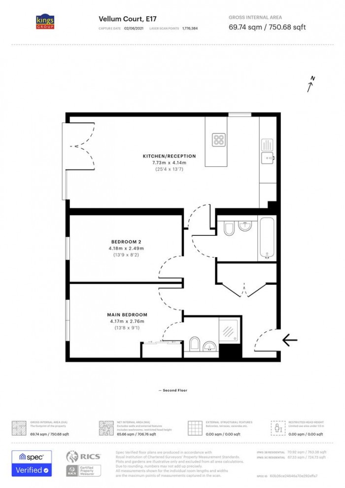Floorplan for Hillyfield, London