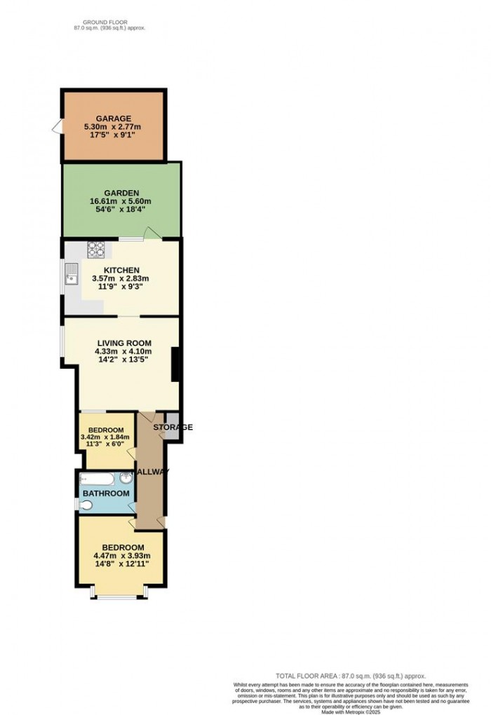 Floorplan for Mount Pleasant Road, London