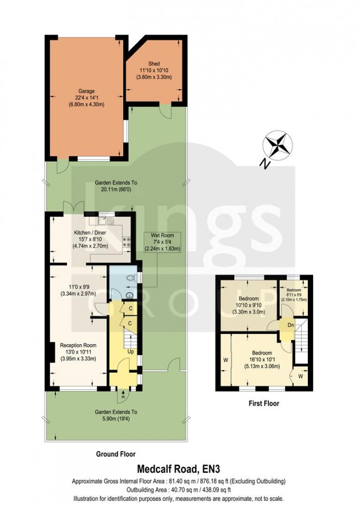 Floorplan for Medcalf Road, Enfield
