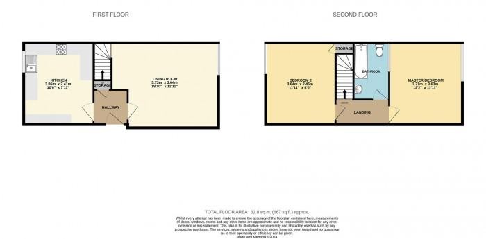 Floorplan for Burleigh Court, Northumberland Park, Tottenham