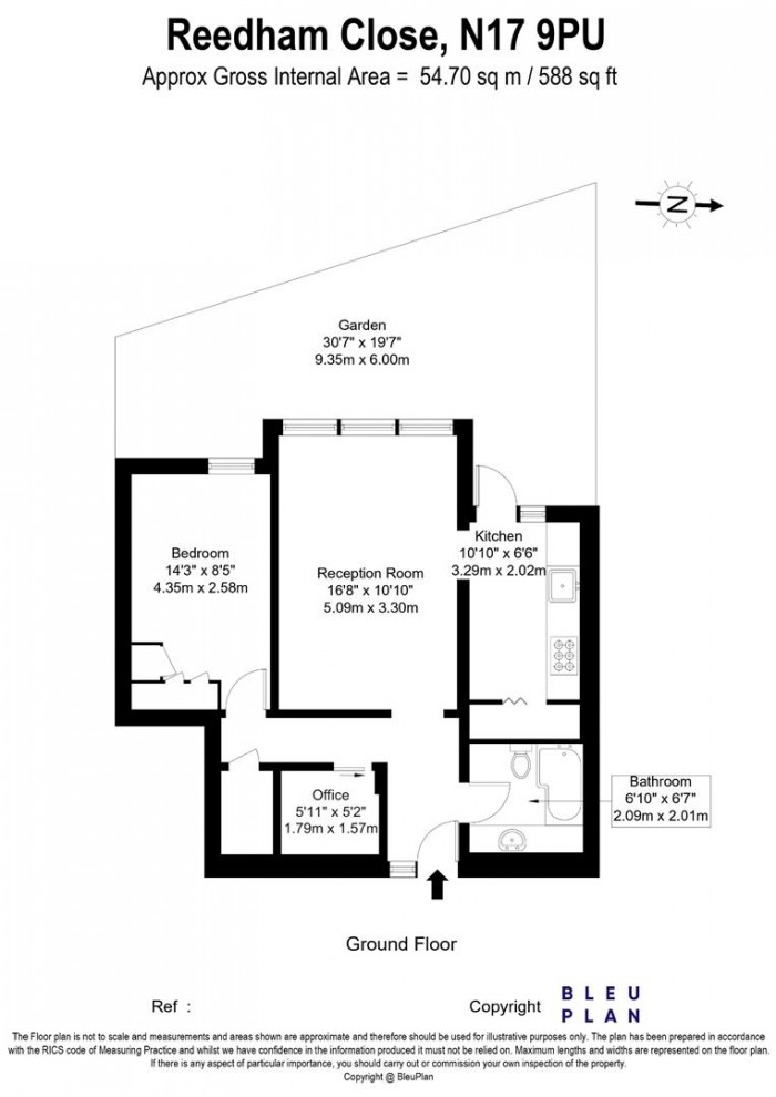 Floorplan for Reedham Close, London