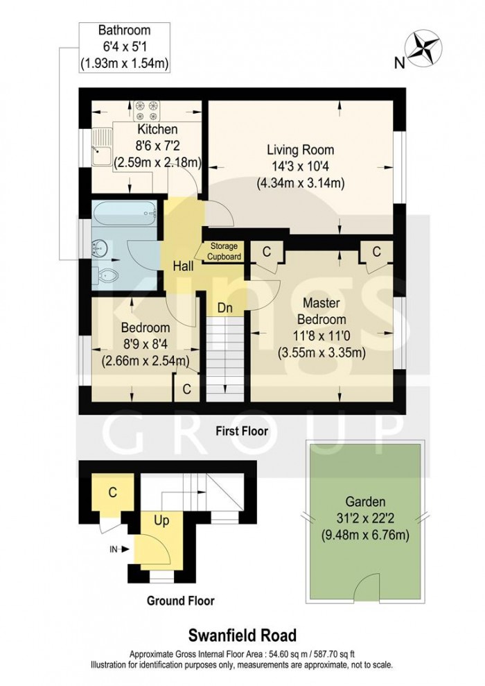 Floorplan for Swanfield Road, Waltham Cross