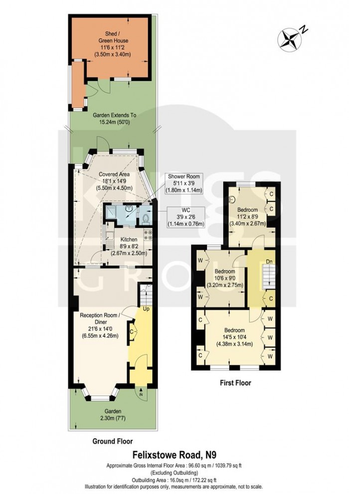 Floorplan for Felixstowe Road, Edmonton, N9