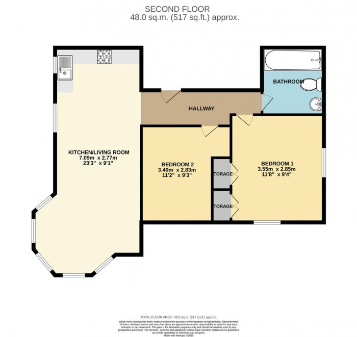Floorplan for Rainbow Court, High Road, Tottenham, London