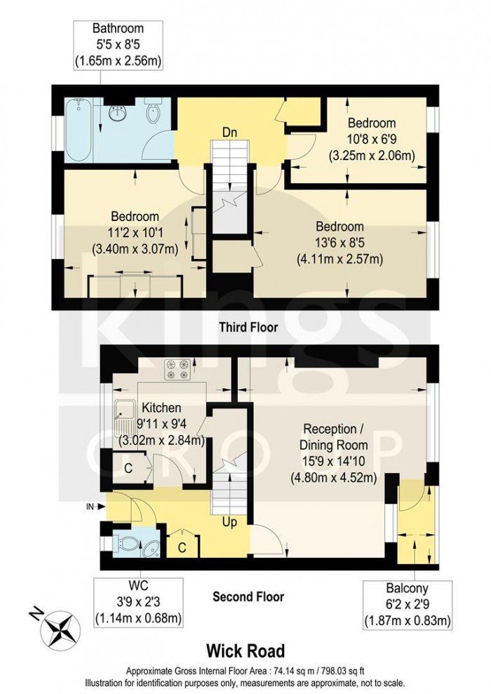 Floorplan for Wick Road, London