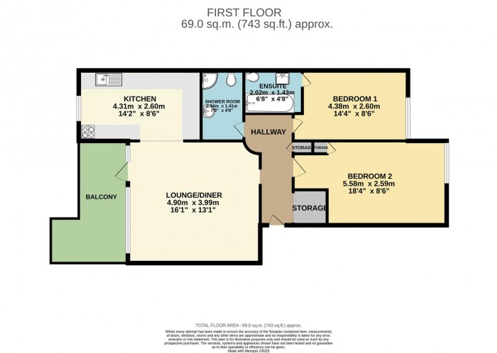 Floorplan for Armadale Close., London