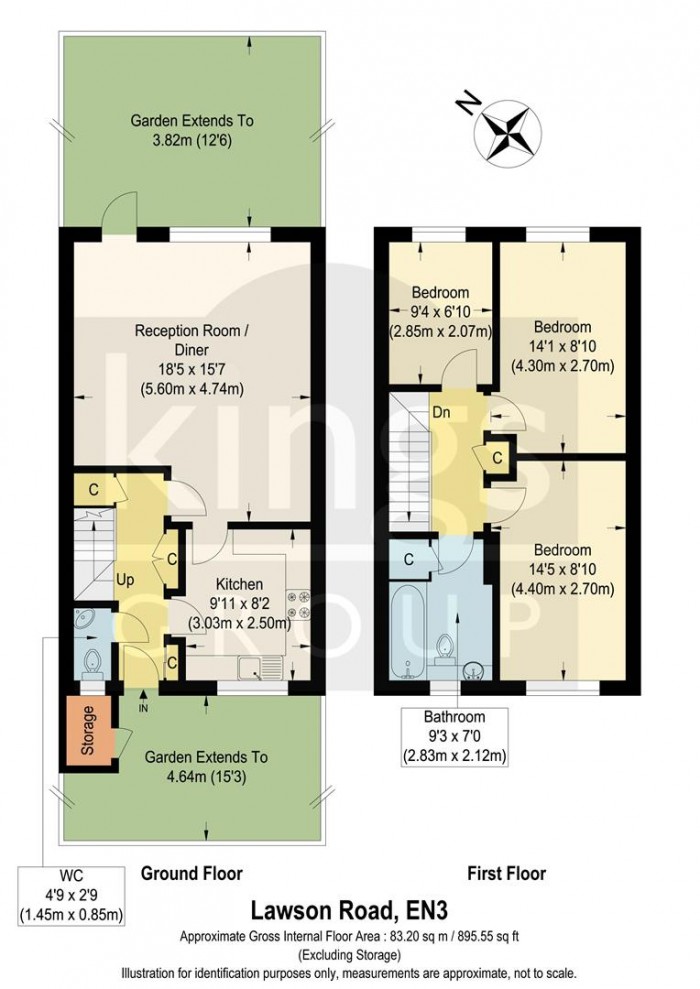 Floorplan for Lawson Road, Enfield