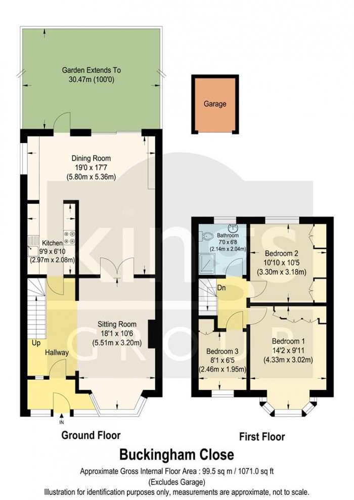 Floorplan for Buckingham Close, Enfield